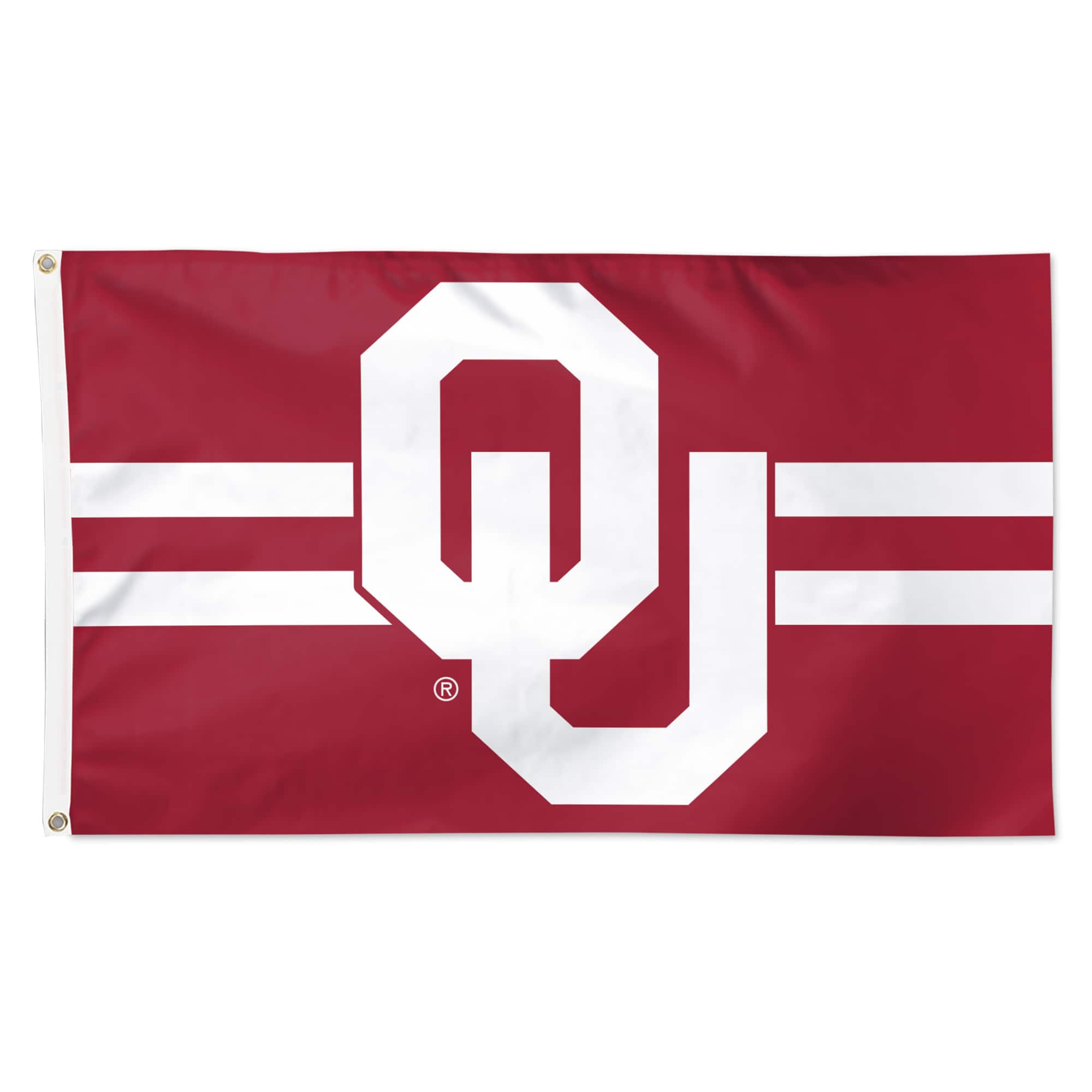 WinCraft - Oklahoma Sooners 3' x 5' Horizontal Stripe Deluxe Single-Sided Flag - Multicolor
