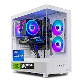 Skytech Gaming - Skytech AZURE3 Gaming Desktop - Intel Core i5 14400F, 3060, 16GB 3200 MHz DDR4 SDRAM, 650W GOLD PSU - White