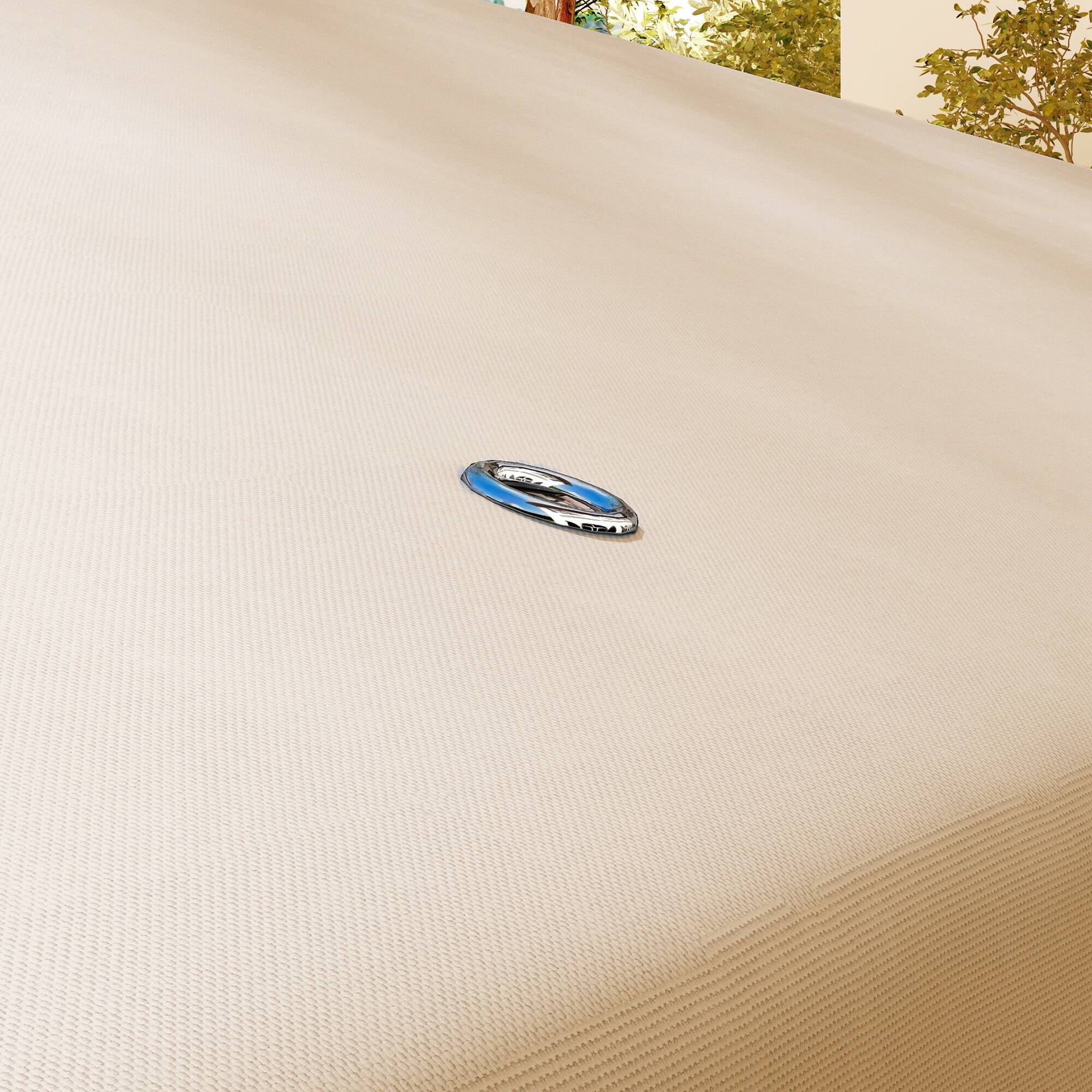 Alt View 7. Outsunny - 13' x 10' Gazebo Replacement Canopy, Gazebo Top Cover with Double Vented Roof for Garden Patio Outdoor (TOP ONLY) - Cream White.