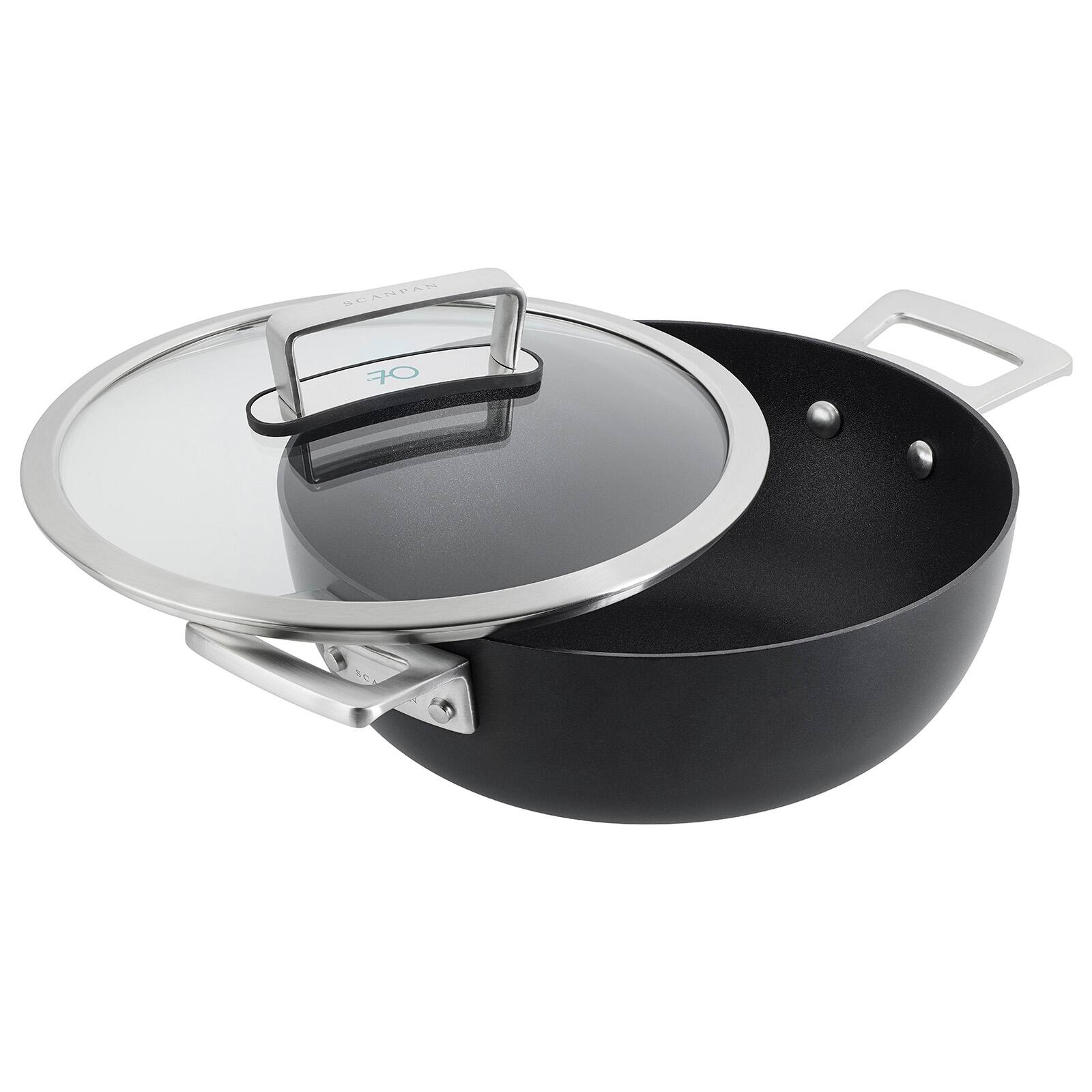 Alt View 1. Scanpan - 70th Anniversary 3 Piece Cookware Set with Braiser & 10.25-Inch Skillet - Black.