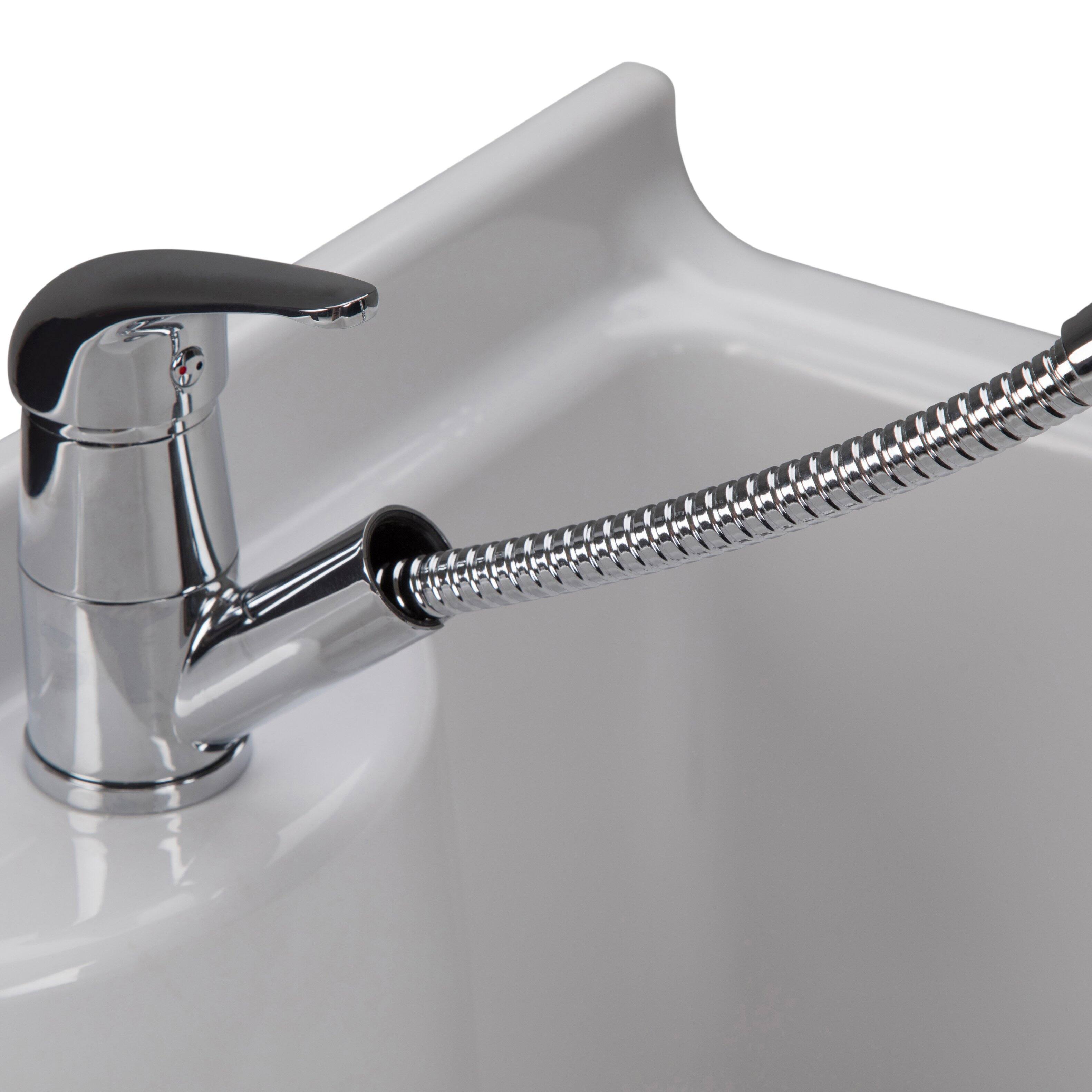 Alt View 4. Simpli Home - Kyle  All-in-One 24-inch ABS Utility Sink & Cabinet - Pure White.