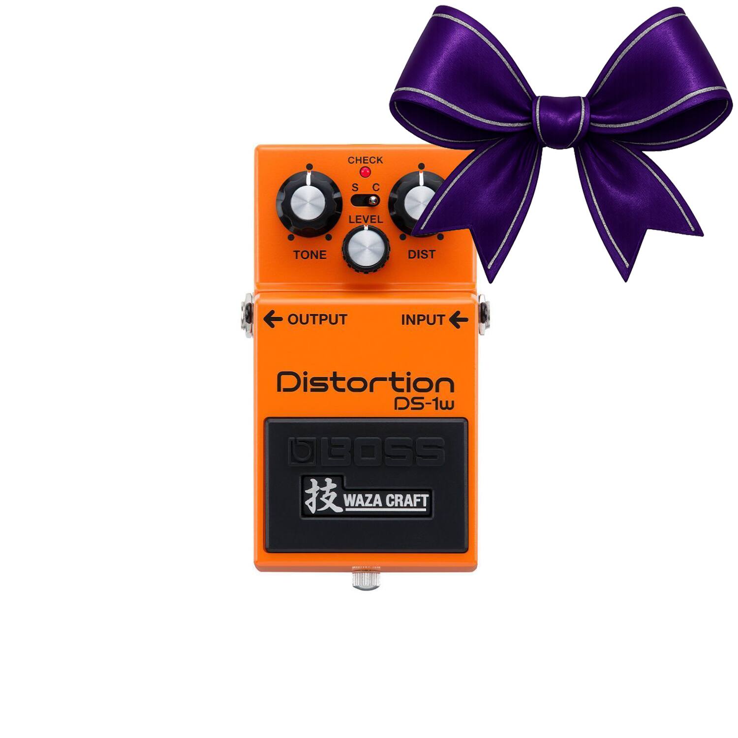 CHECK S LEVEL TONE DIST OUTPUT INPUT  
Distortion DS-1w  
UBOSS  
WAZA CRAFT