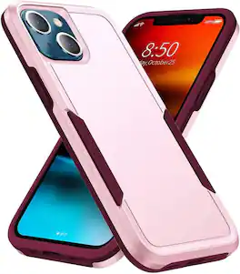 Entronix - iPhone 15 Case - Sleek Dual-Layer Soft-Touch Cover for Ultimate Protection - Pink