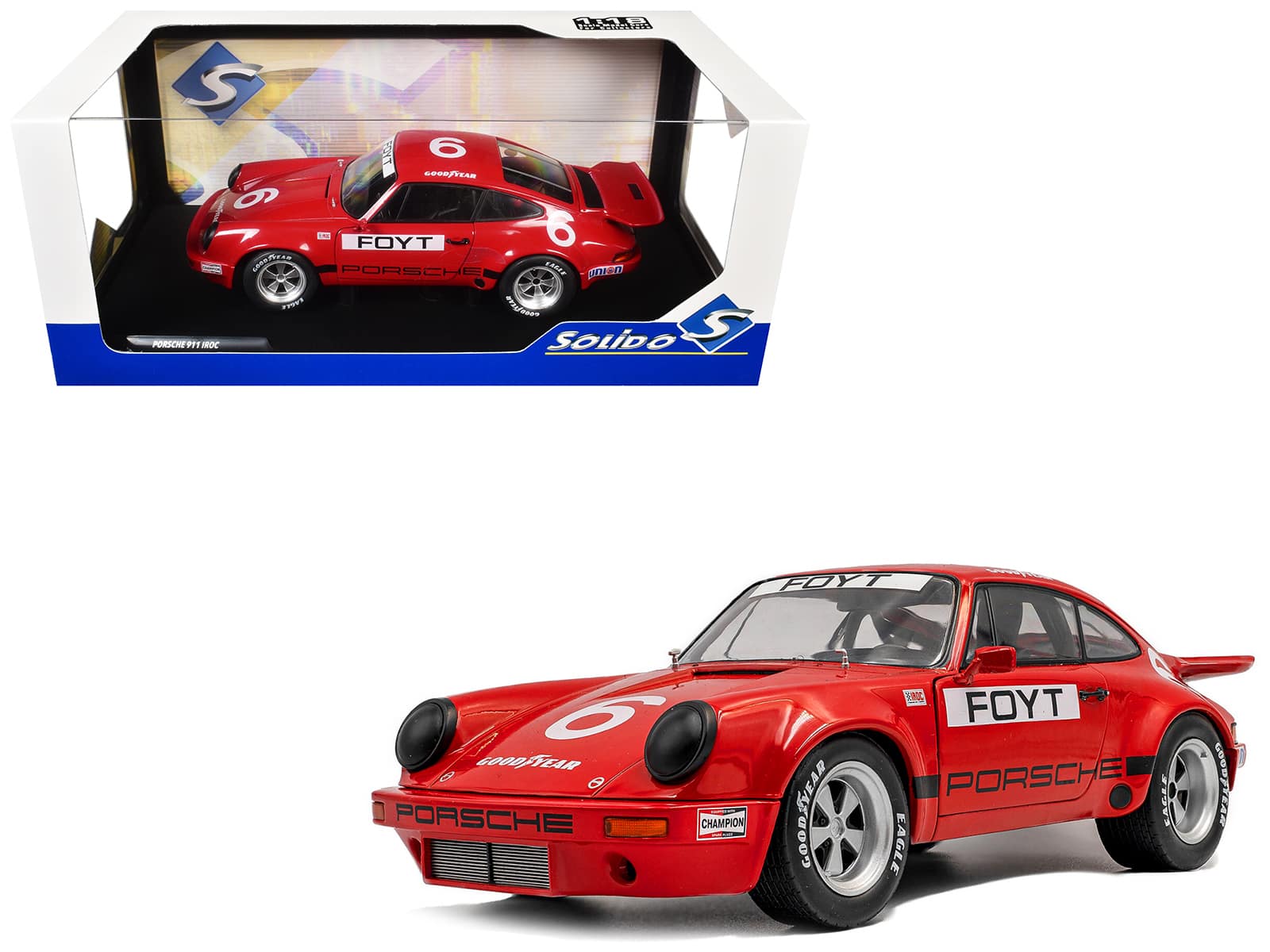 "Porsche 911 IROC #6 A.J. Foyt ""International Race of Champions"" (1974) 1/18 Diecast Model Car by Solido" price history on PriceWatchPro