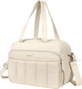 mosiso - Gym Bag for Women Travel Weekender Overnight Bag Workout Carry on Small Tote Sport Duffle Bag for Fitness Yoga Weekend - Beige