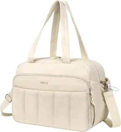 Front. mosiso - Gym Bag for Women Travel Weekender Overnight Bag Workout Carry on Small Tote Sport Duffle Bag for Fitness Yoga Weekend - Beige.