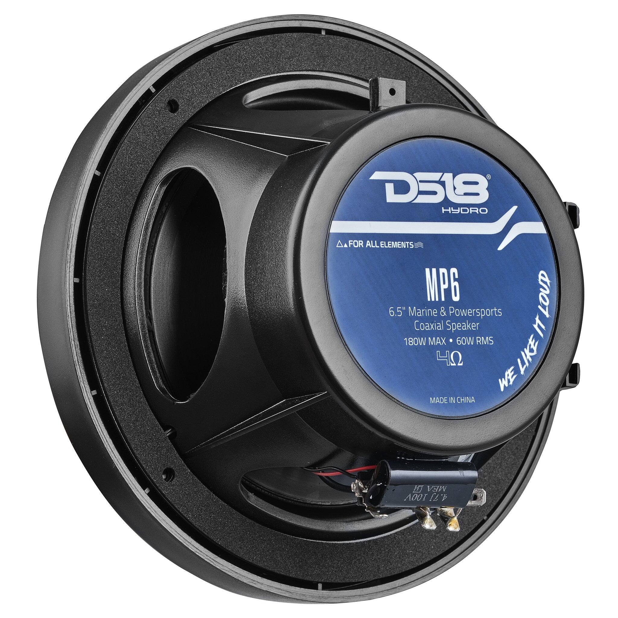 D518 HYDRO A&FOR ALL ELEMENTS MPG LOUD 6.5% Marine & Powersports Coaxial Speaker 180W MAX 60W RMS 4Ω WE LIKE IT MADE IN CHINA