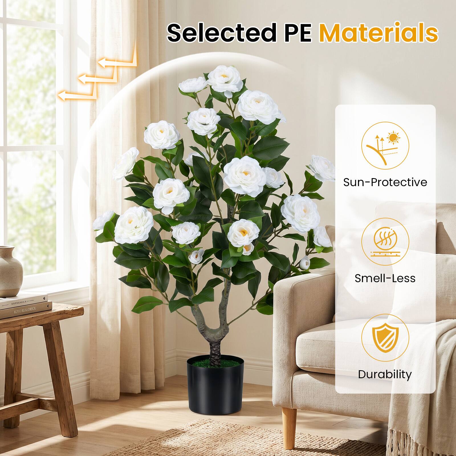 Selected PE Materials  
Sun-Protective  
Smell-Less  
Durability