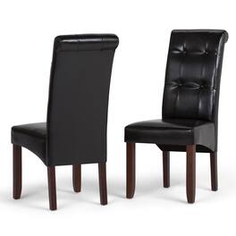 Simpli Home - Cosmopolitan Parson Chair (Set of 2) - Midnight Black