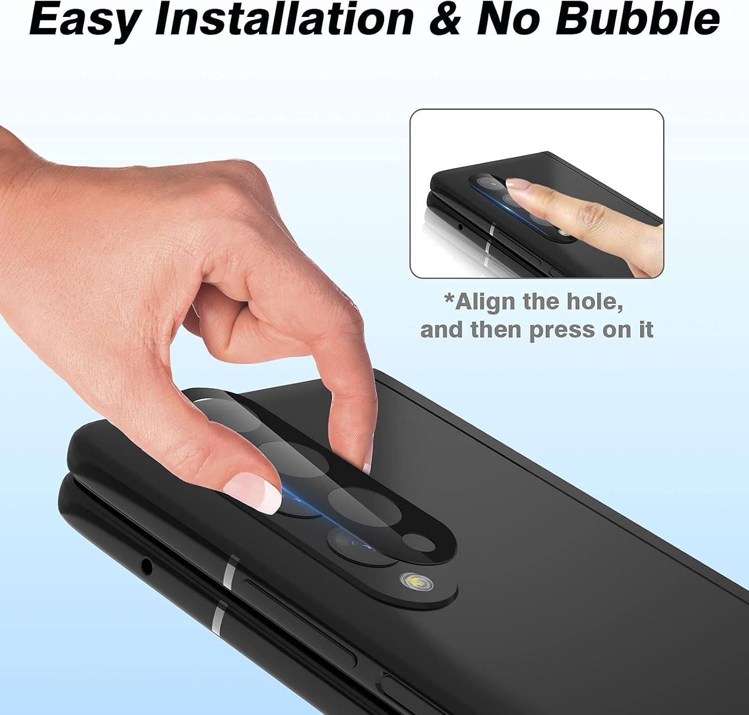 Easy Installation & No Bubble

*Align the hole, and then press on it
