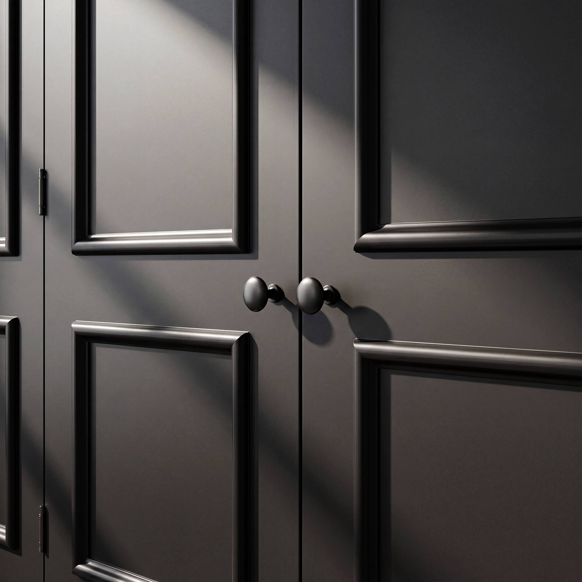 Alt View 6. Famapy - Stylish Wall-Mounted TV Cabinet for 60" TVs, Black Enclosure with Doors, Protective Cover & Elegant Decor - Black.