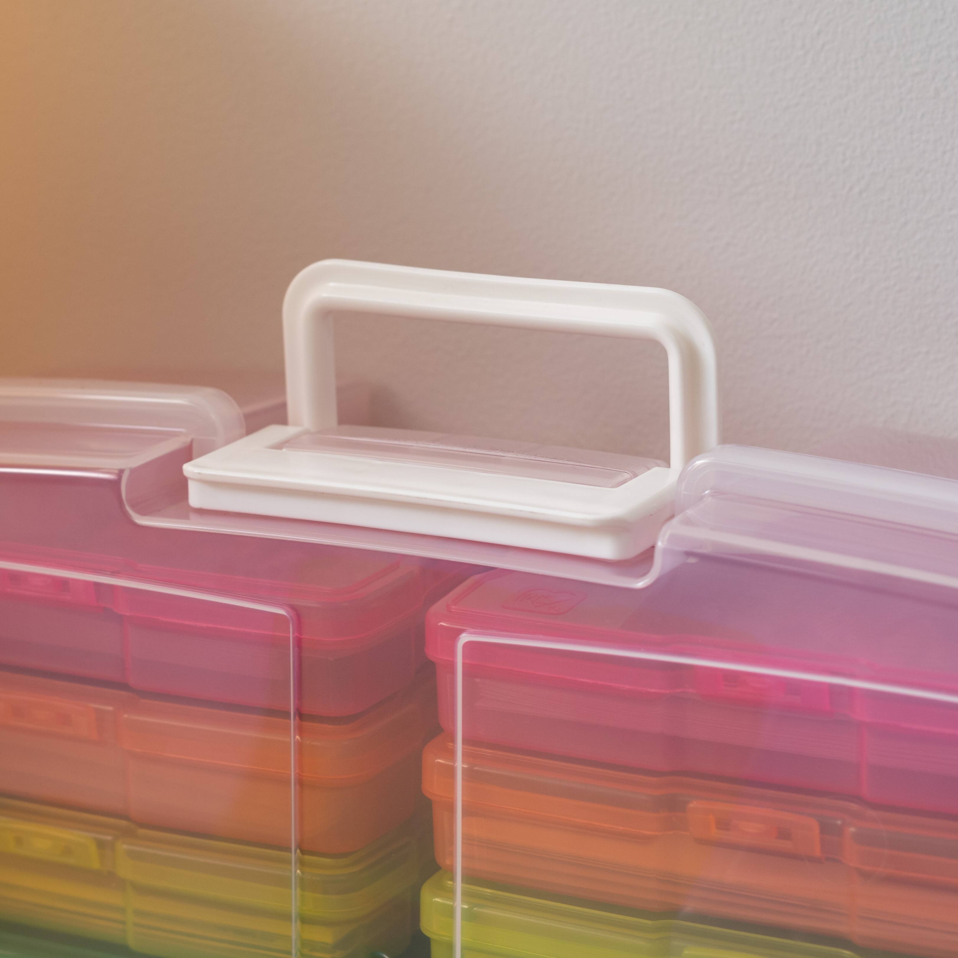 Alt View 5. IRIS USA - IRIS USA 4" x 6" Photo Craft Keeper Storage Boxes with 12 cases, Handle, Organizers and Storage Cases.