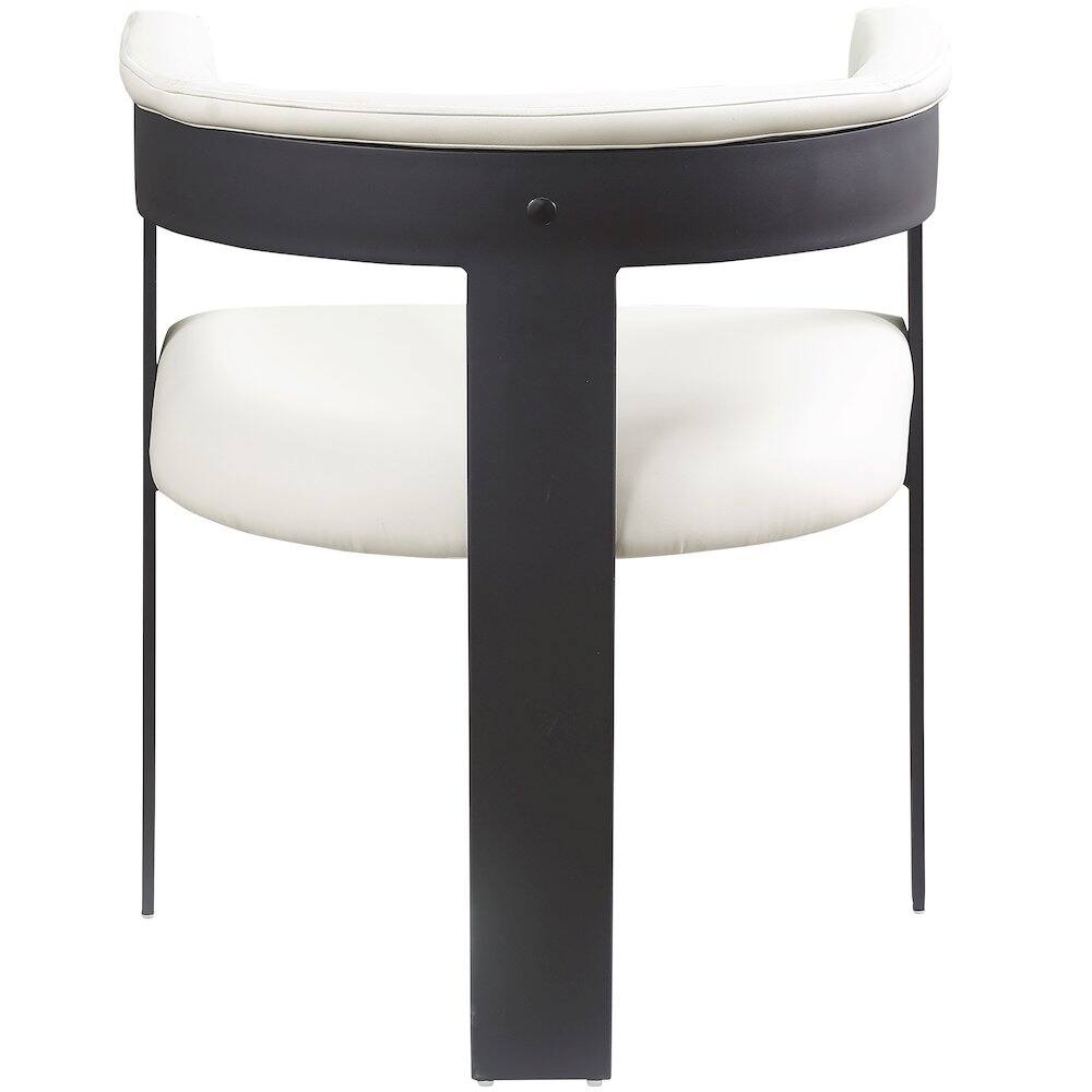 Alt View 1. Meridian Furniture - Romeo Cream Vegan Leather Dining Chair, Set of 2 - Beige.