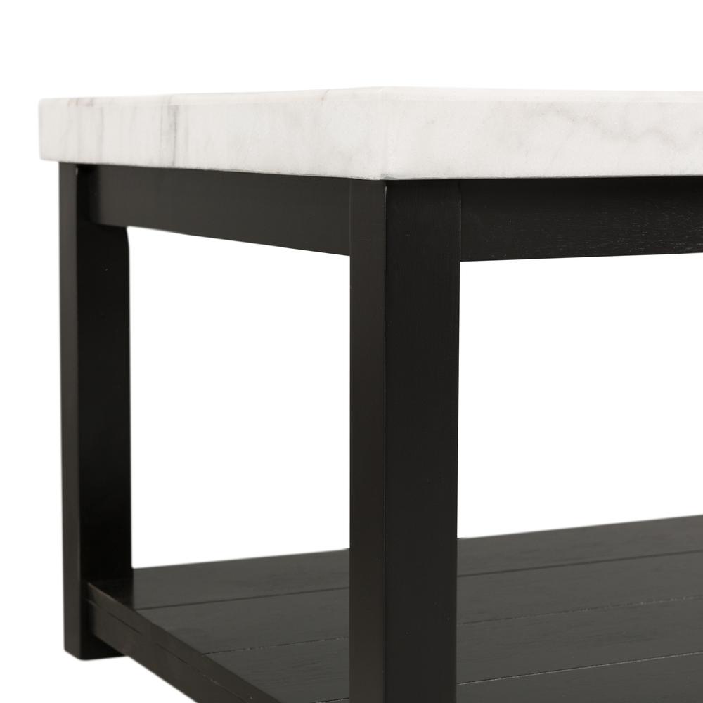 Alt View 1. Picket House Furnishings - Evie White Marble Square End Table - White.