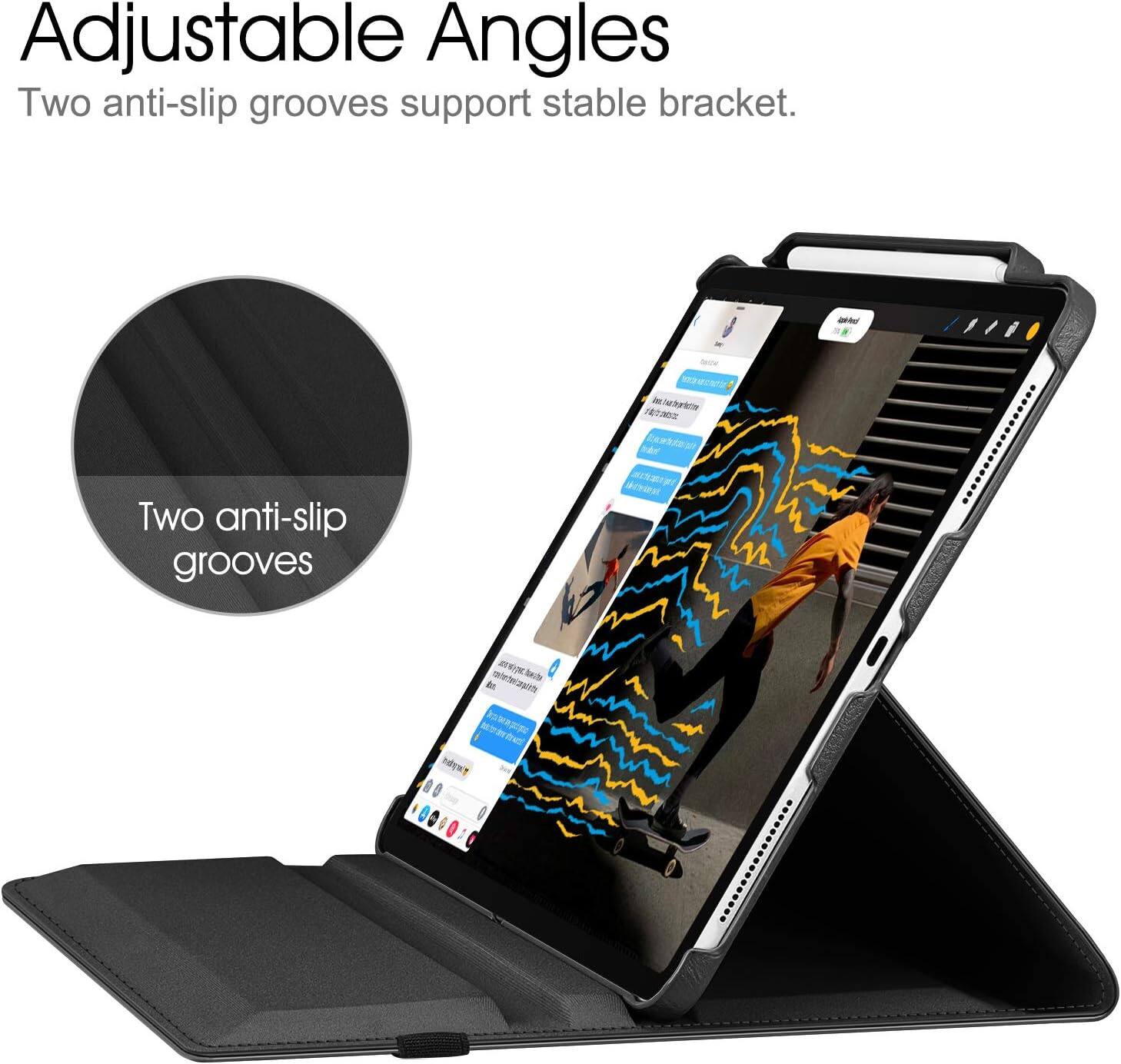 Adjustable Angles  
Two anti-slip grooves support stable bracket.  

Two anti-slip grooves