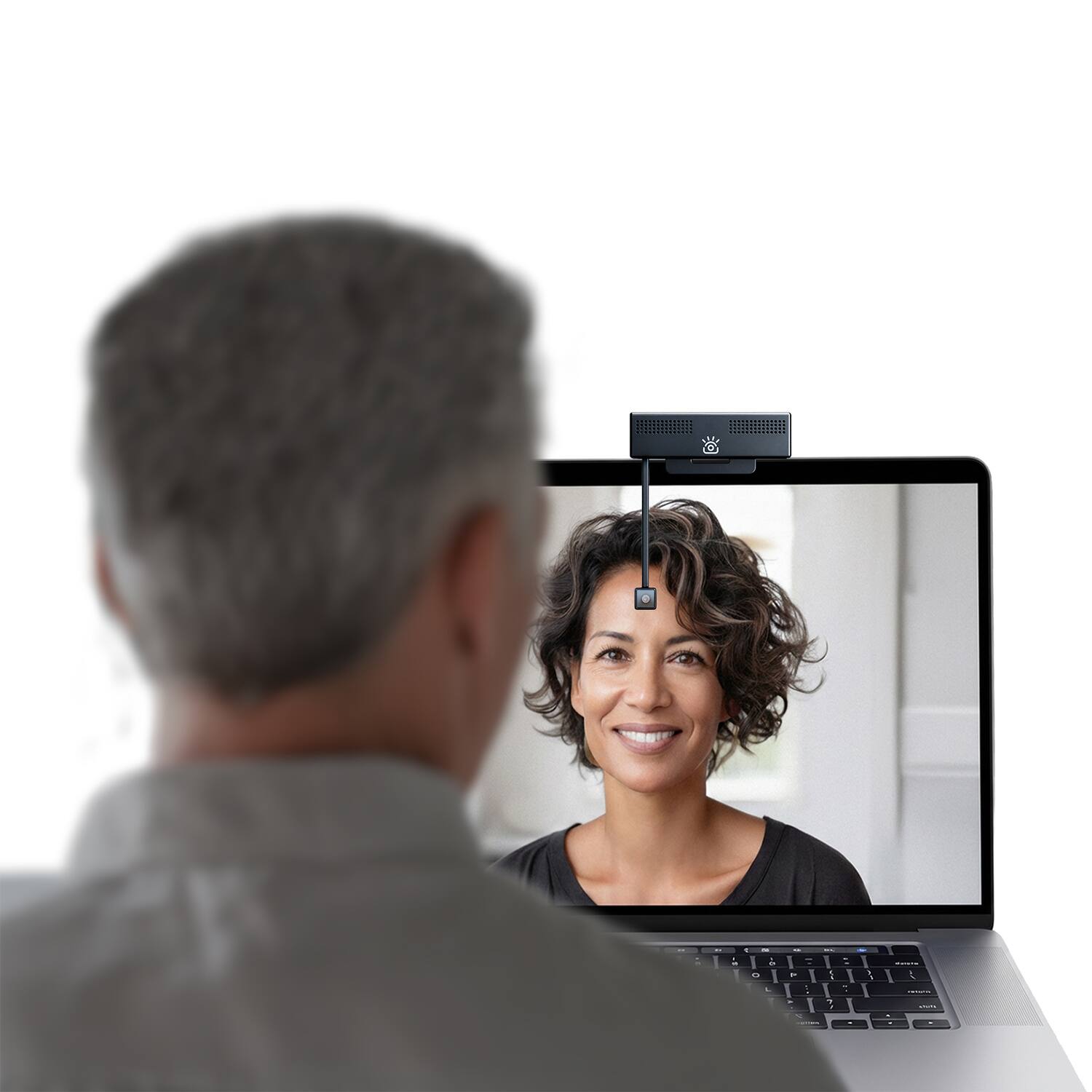 Alt View 7. iContact Camera - ProMini 4K Eye-Contact Webcam, Retractable Arm for Laptops - Black.