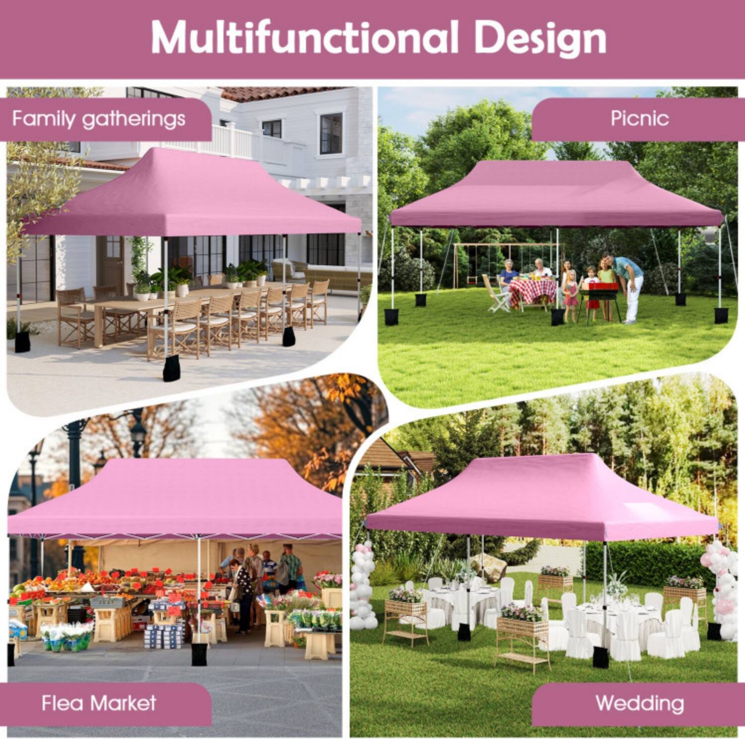 Multifunctional Design

- Family gatherings
- Picnic
- Flea Market
- Wedding