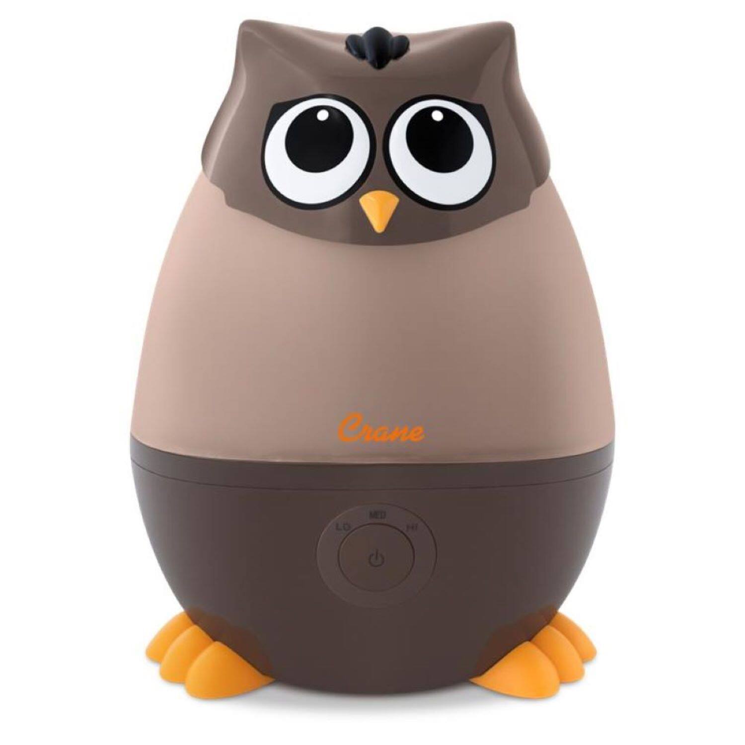 Angle. CRANE - Mini Owl 0.5 Gallon Cool Mist Humidifier - Brown.