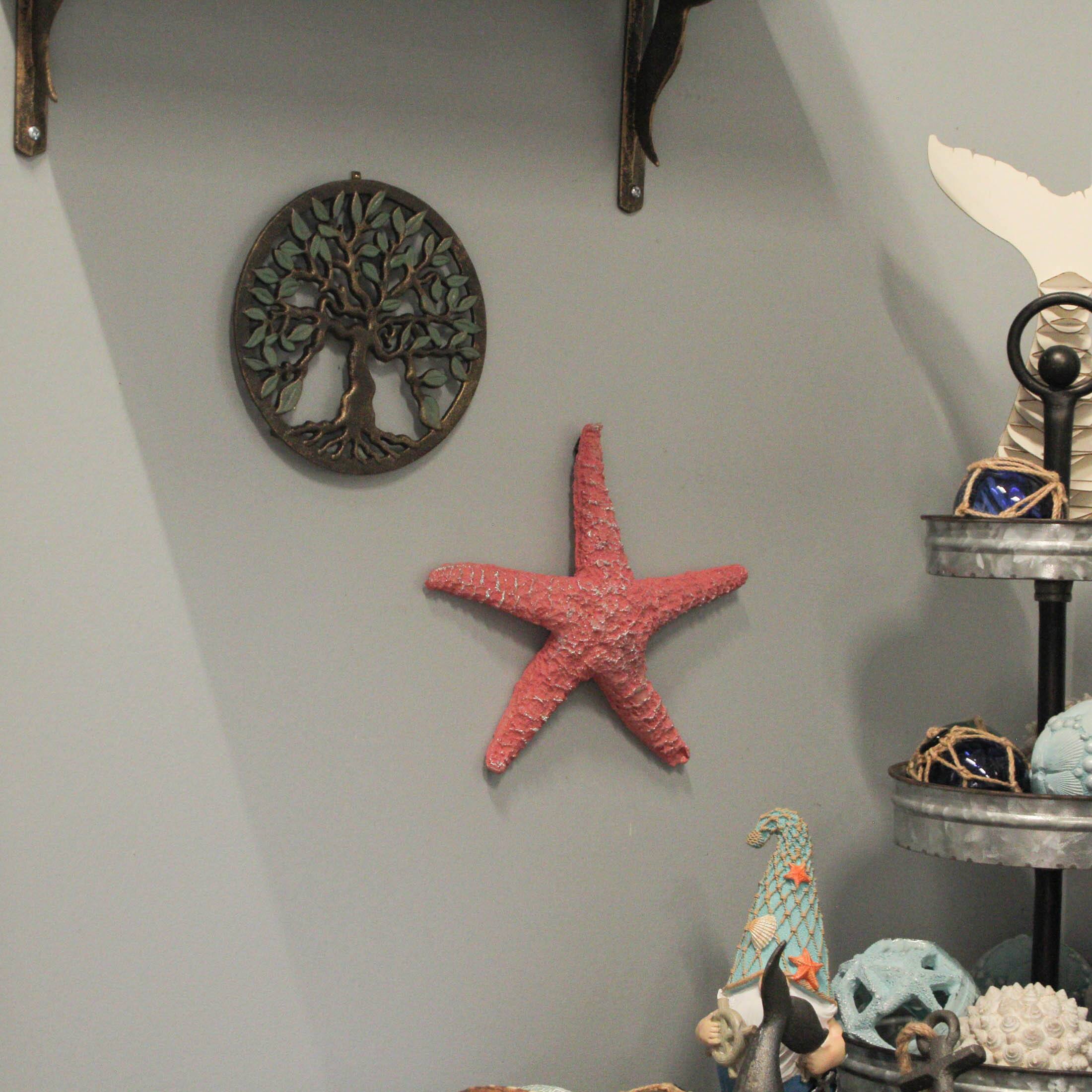 Alt View 5. Zeckos - Cast Iron Tree of Life Trivet – Gold Finish, 7.75", Heat-Resistant, Wall Art - Multicolored.