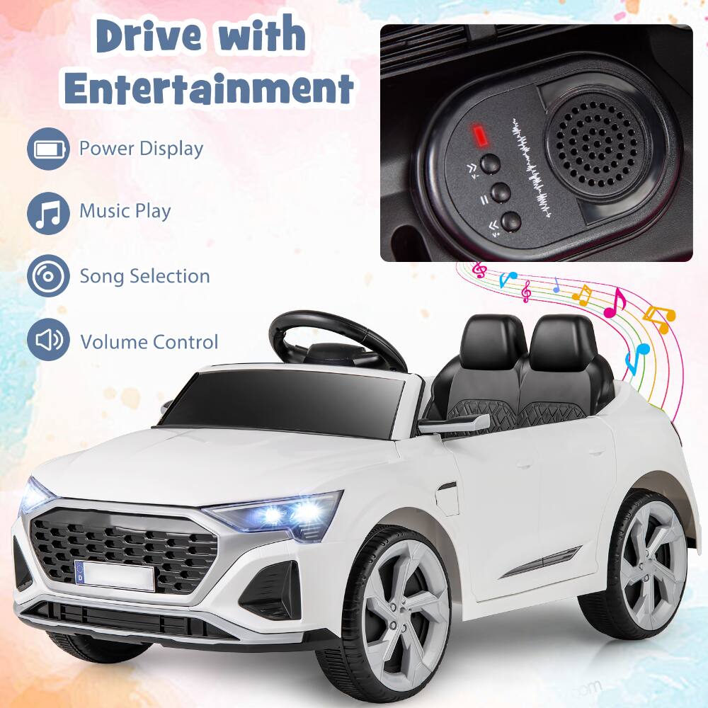 Drive with Entertainment  
- Power Display  
- Music Play  
- Song Selection  
- Volume Control