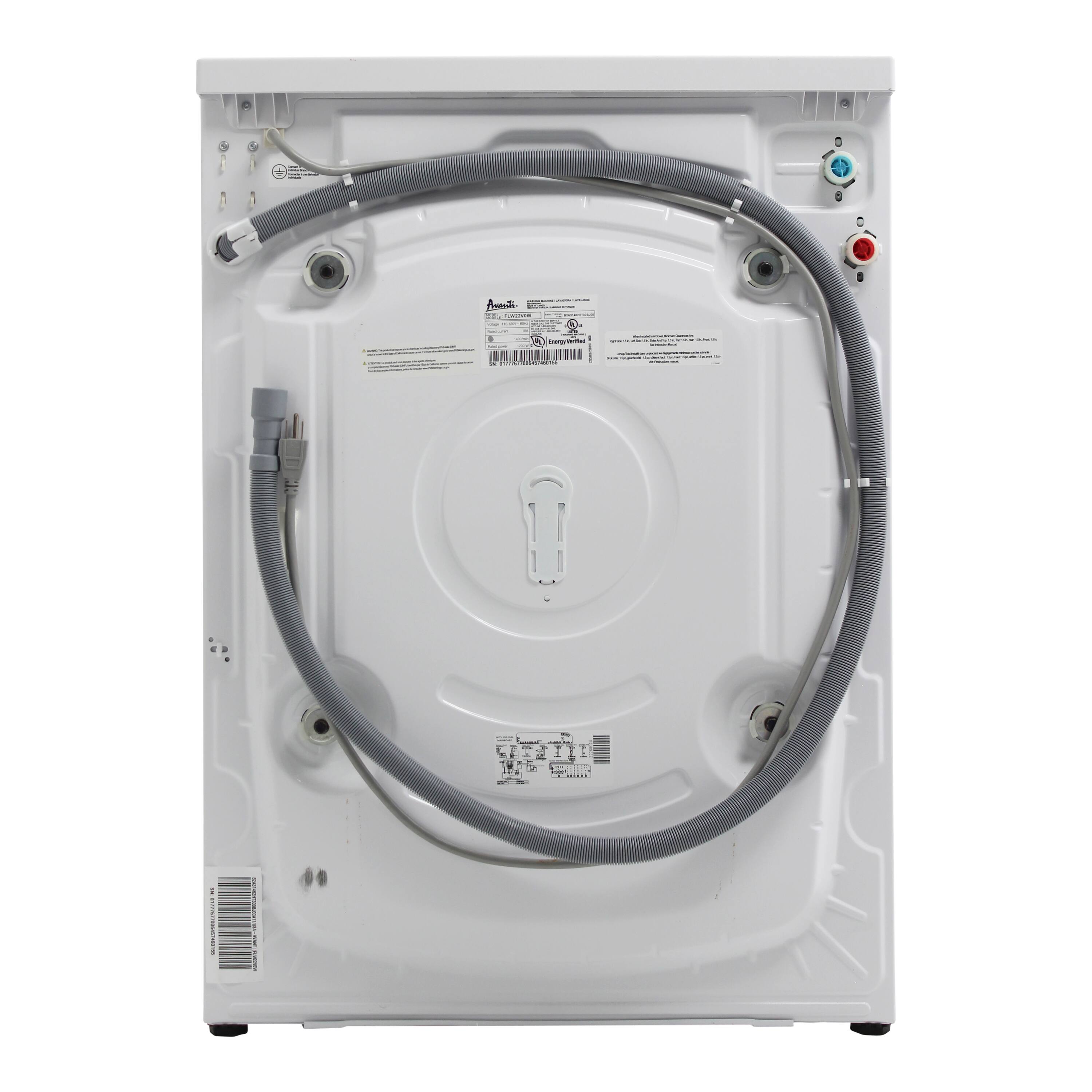 Alt View 8. Avanti - Front Load Washer - White.