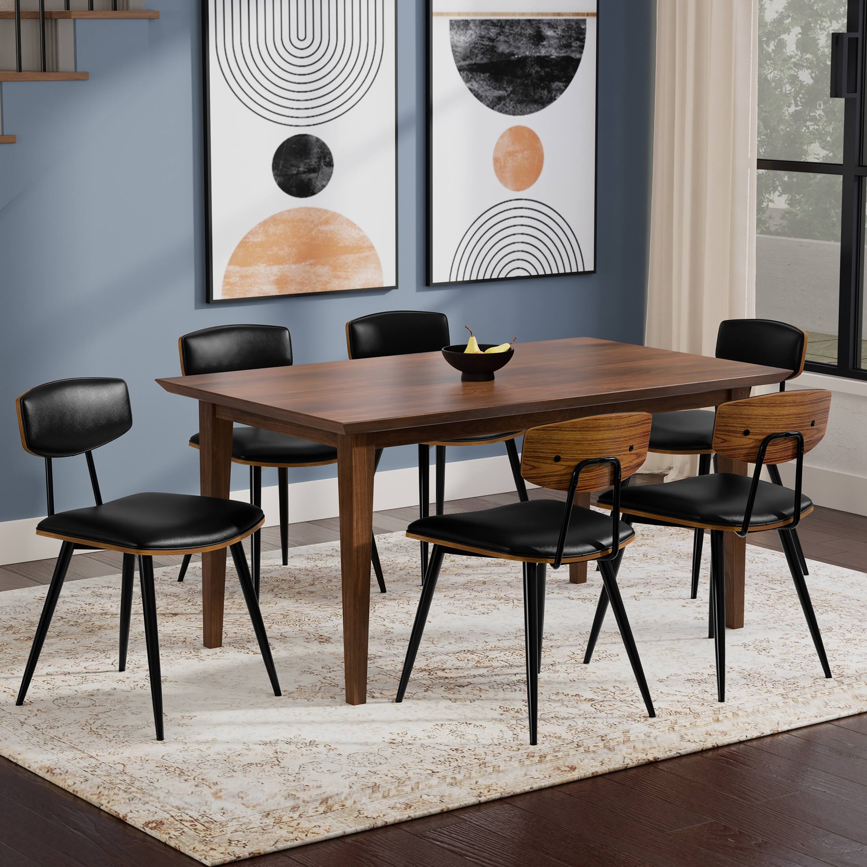 Angle. Simpli Home - Mavis / Colby 7-Piece Dining Set - Black.