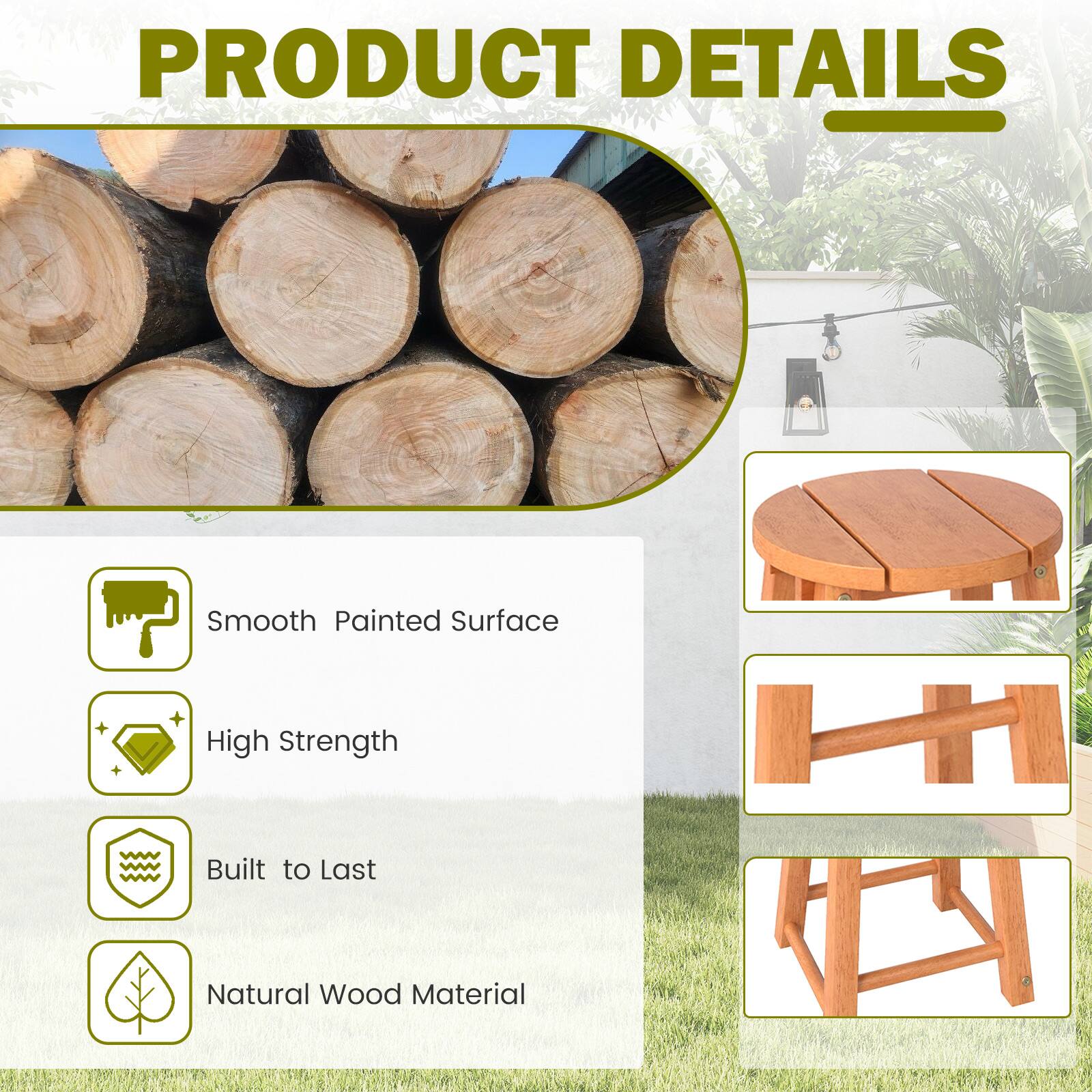 PRODUCT DETAILS

- Smooth Painted Surface
- High Strength
- Built to Last
- Natural Wood Material