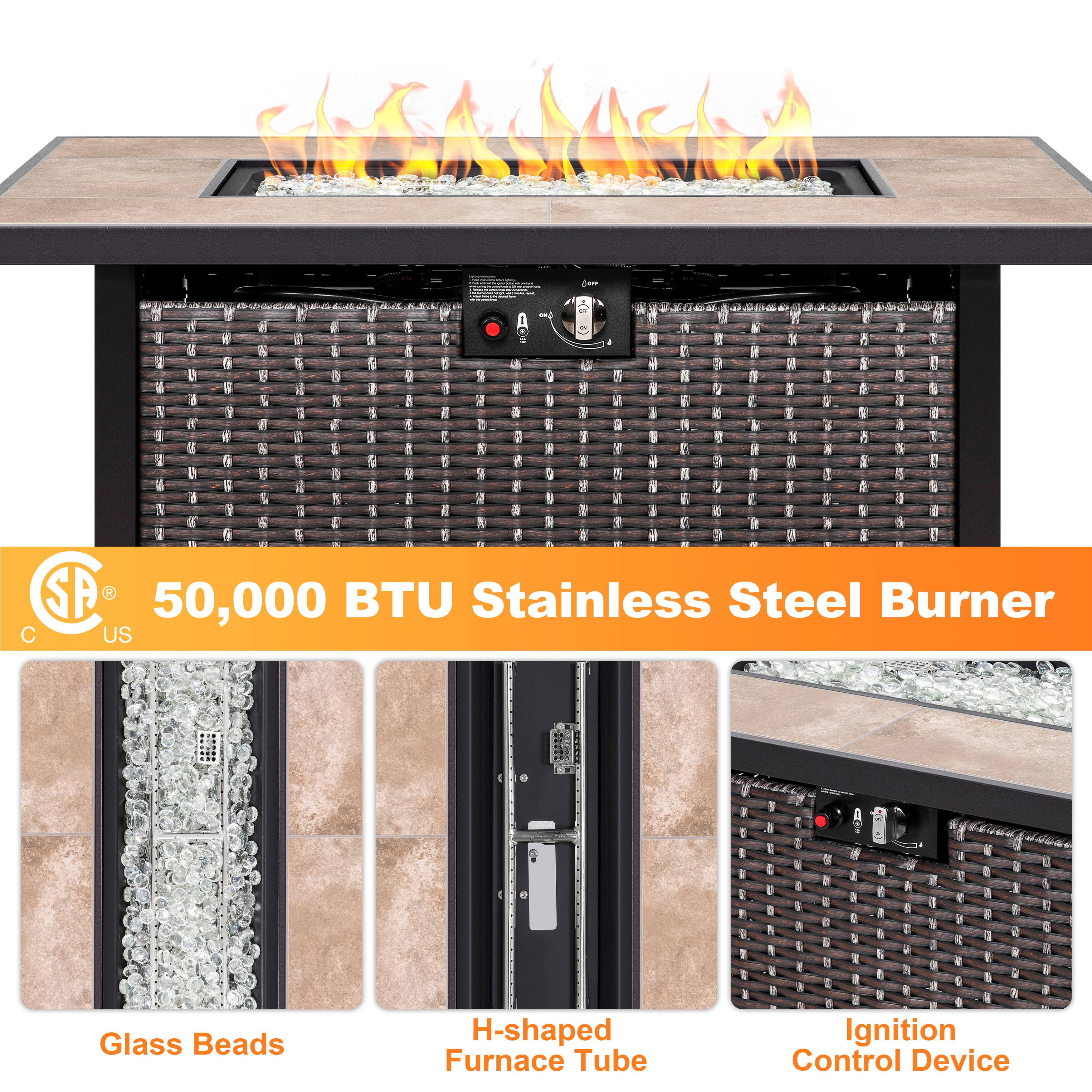 50,000 BTU Stainless Steel Burner

- Glass Beads
- H-shaped Furnace Tube
- Ignition Control Device