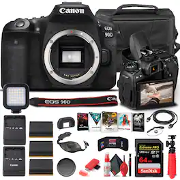 Canon - EOS 90D DSLR Camera Body Only 3616C002 - Advanced Bundle (International Version)