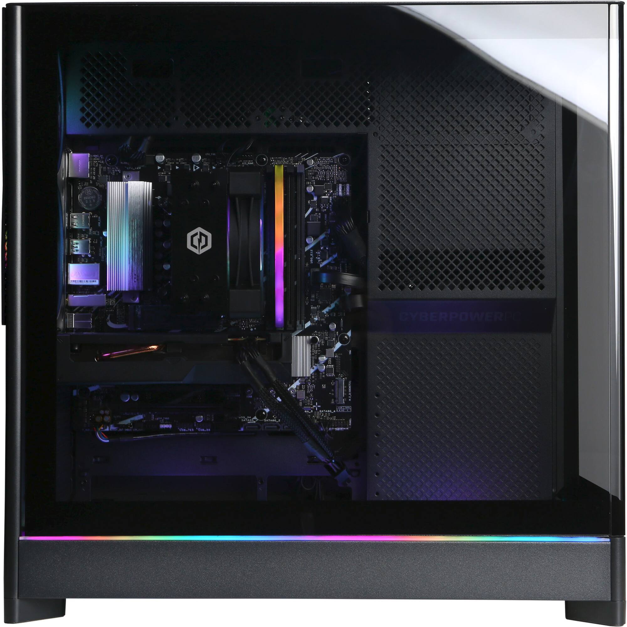 Alt View 12. CyberPowerPC - Gaming Desktop - Intel Core Ultra 5 225F - Intel Arc B580 12GB - 16GB DDR5 - 2TB PCIe 4.0 SSD - Black.
