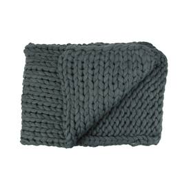 Northlight - Smokey Cable Knit Plush Throw Blanket 50" x 60" - Gray