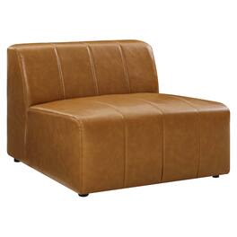 Bartlett Vegan Leather Armless Chair by Modway - Tan