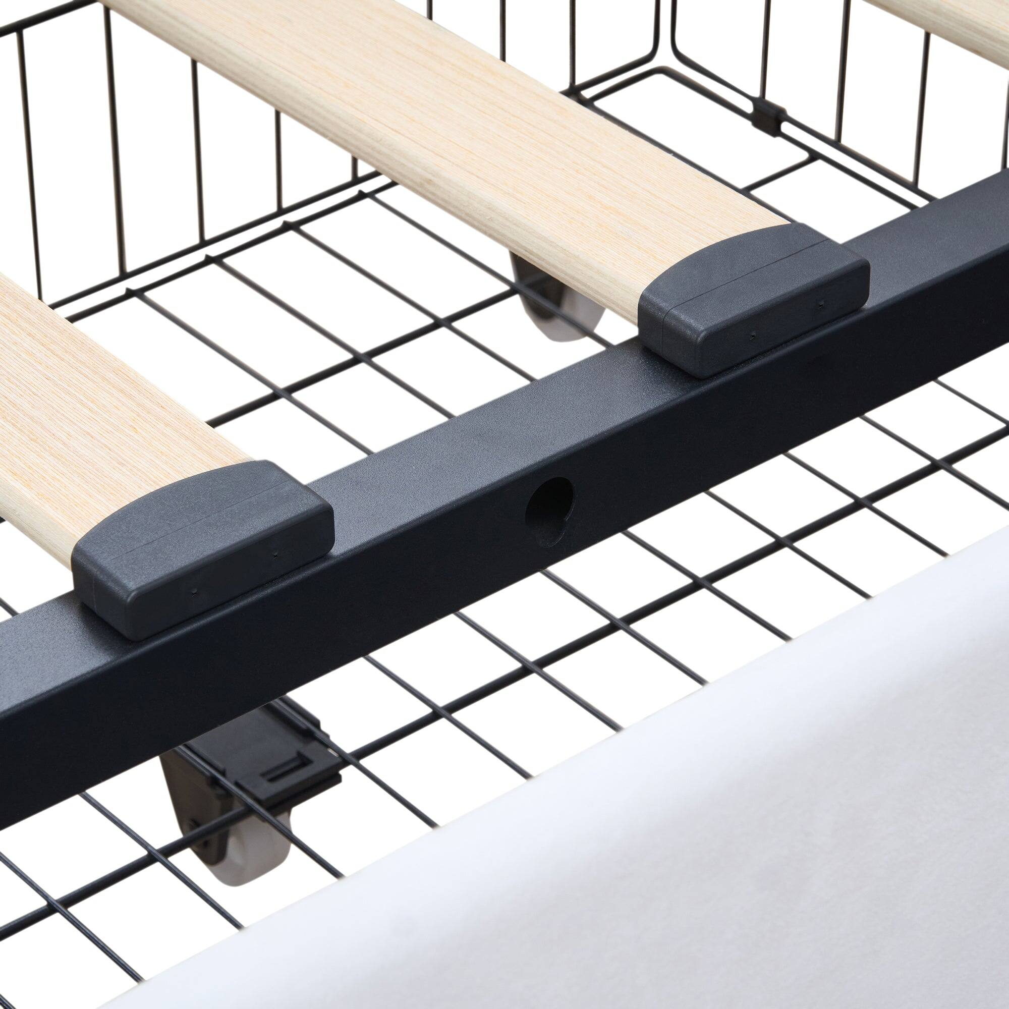 Alt View 2. Vecelo - Velvet Upholstered Queen Bed Frame with 4 Storage Drawers, Adjustable Headboard, Rivet Trim, No Box Spring Needed - White.