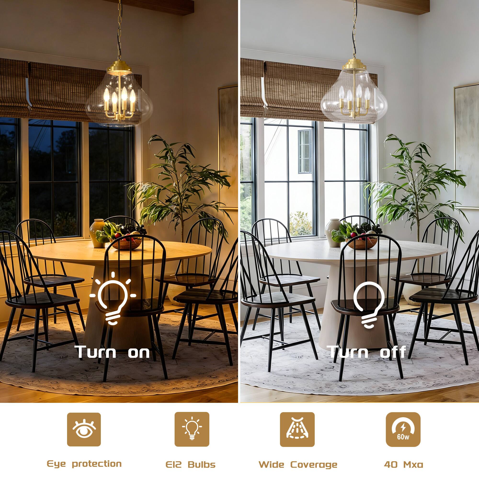 Turn on  
Turn off  

Eye protection  
E12 Bulbs  
Wide Coverage  
60w  
40 Mxa