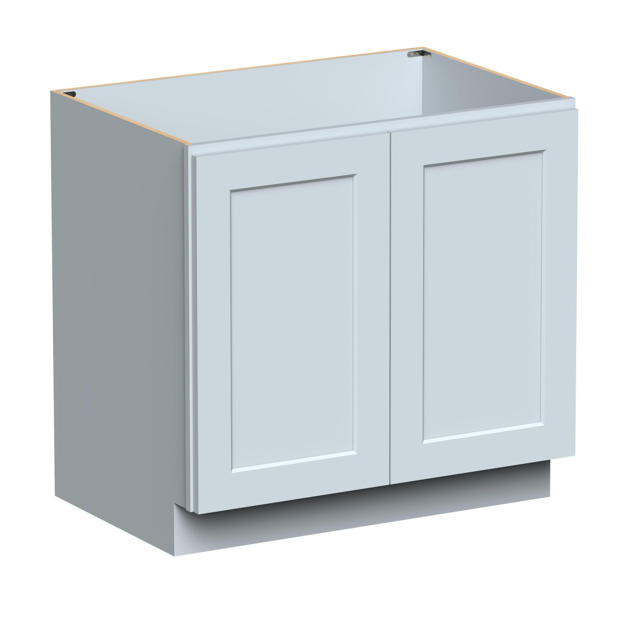 Alt View 1. Boyel Living - 36in.W x24in.D x34.5in.H DOVE GREY FULL HEIGHT DOOR BASE CABINET Fully assembled Cabinet With Two HDF Doors - Gray.