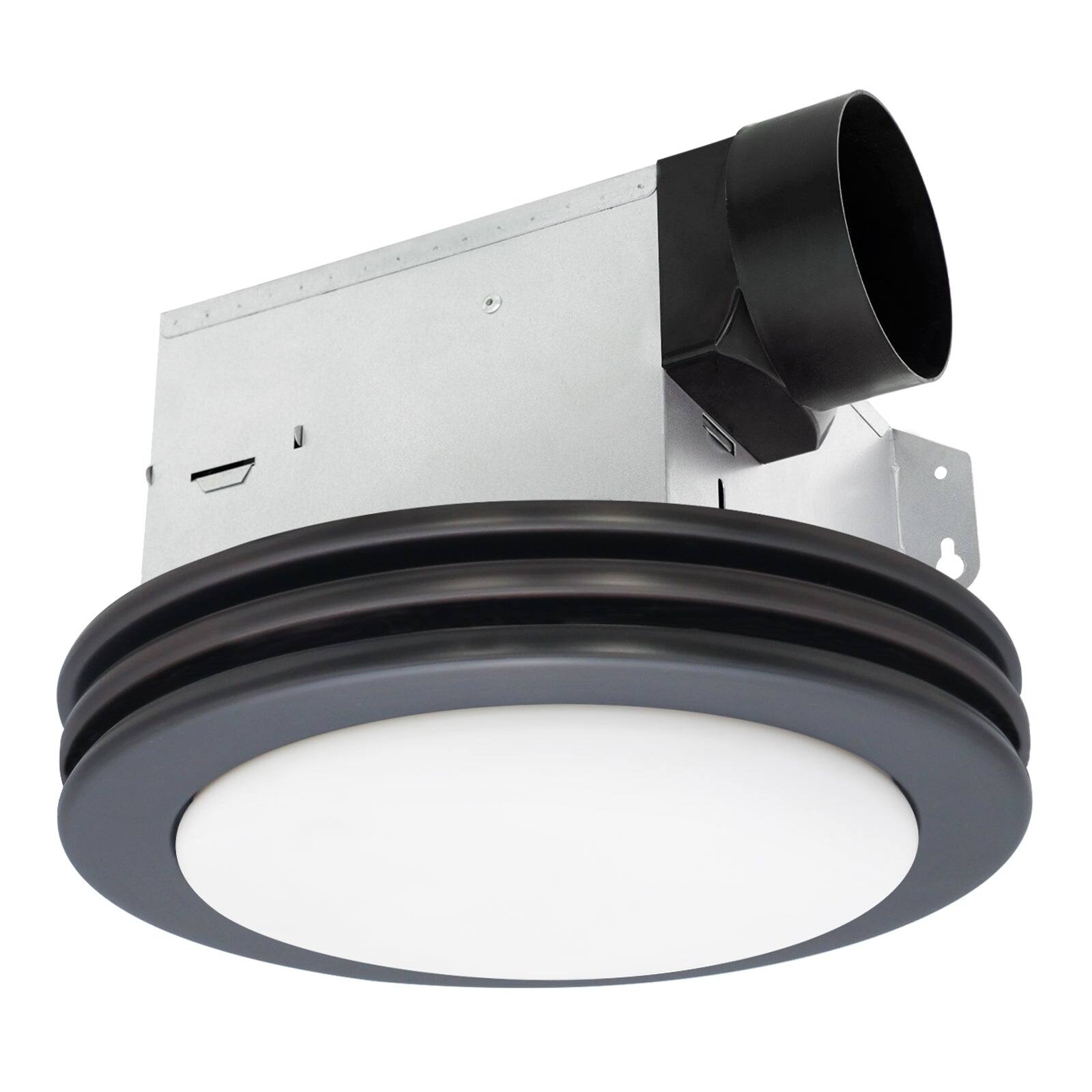 Front. Akicon - Bathroom Exhaust Fan Light, 80 CFM 2 Sones, 15 Watt Dimmable 3000K/4000K/5500K 3CCT LED Light Oil Rubbed Bronze - Oil Rubbed Bronze.
