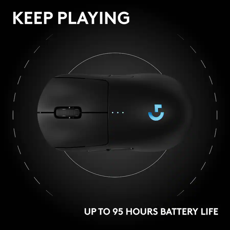 Logitech PRO 2 LIGHTSPEED Lightweight Optical HERO 44K DPI Gaming Mouse ...