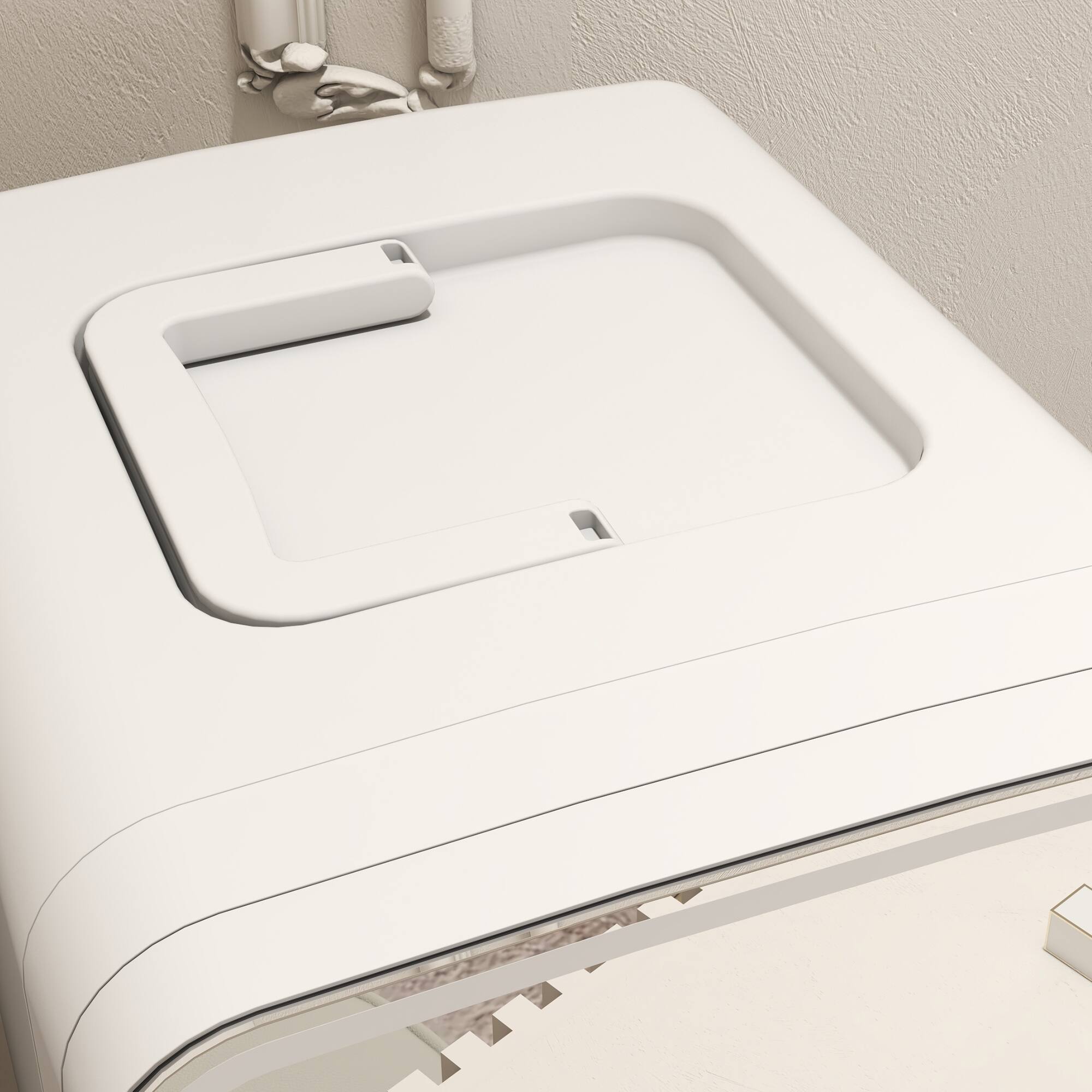 Alt View 4. Homcom - Mini Fridge for Bedroom or Car with Dimmable LED Mirror (10L/8 Can), Cooler and Warmer, Portable Skincare Fridge - White.