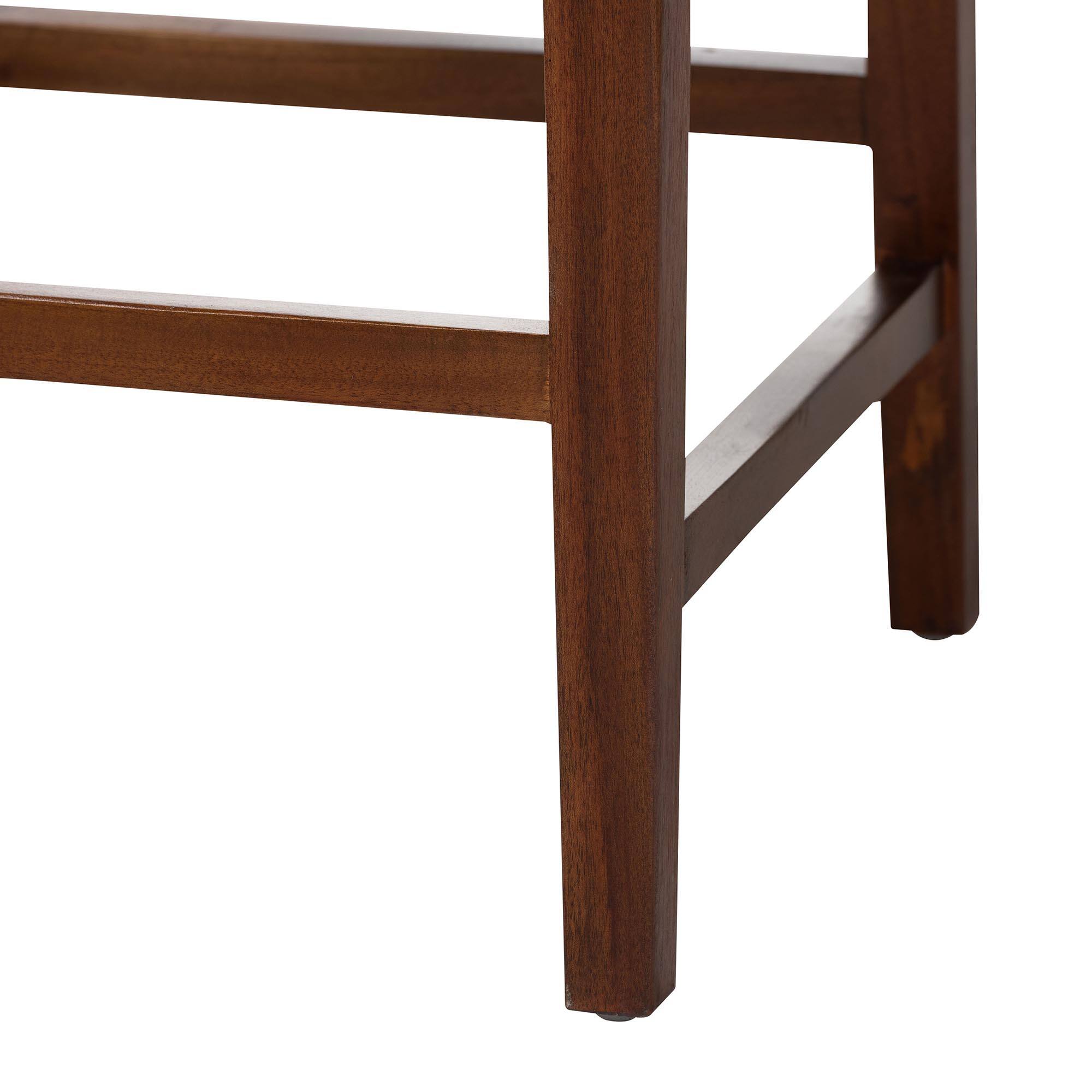 Alt View 2. bali & pari - Alise Handwoven Seagrass Counter Stool with Mahogany Wood Frame - Counter-Height Chair with Woven Back and Seat - Natural Brown/Earthy Brown.