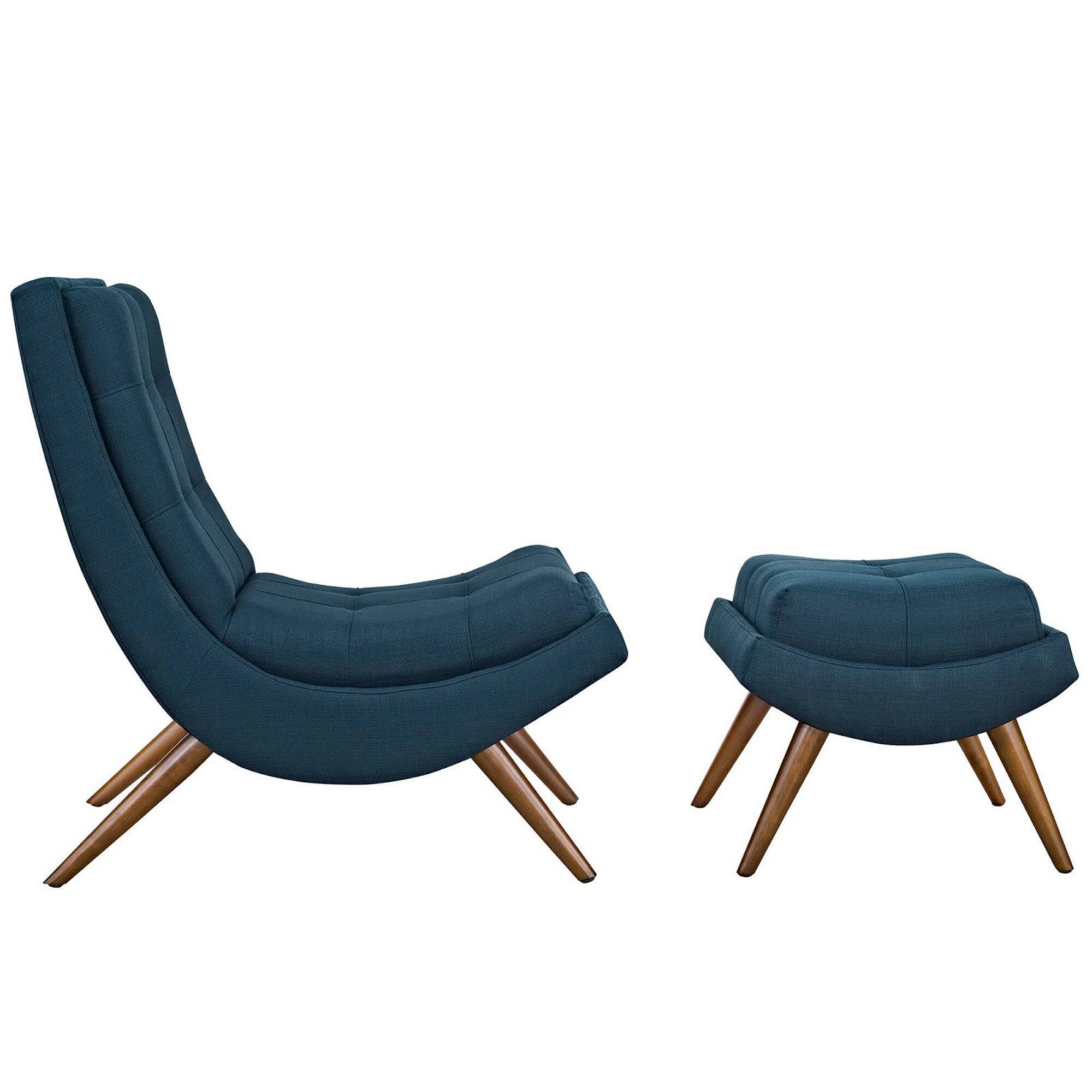 Left. Modway - Ramp Upholstered Fabric Lounge Chair Set by Modway - Azure.