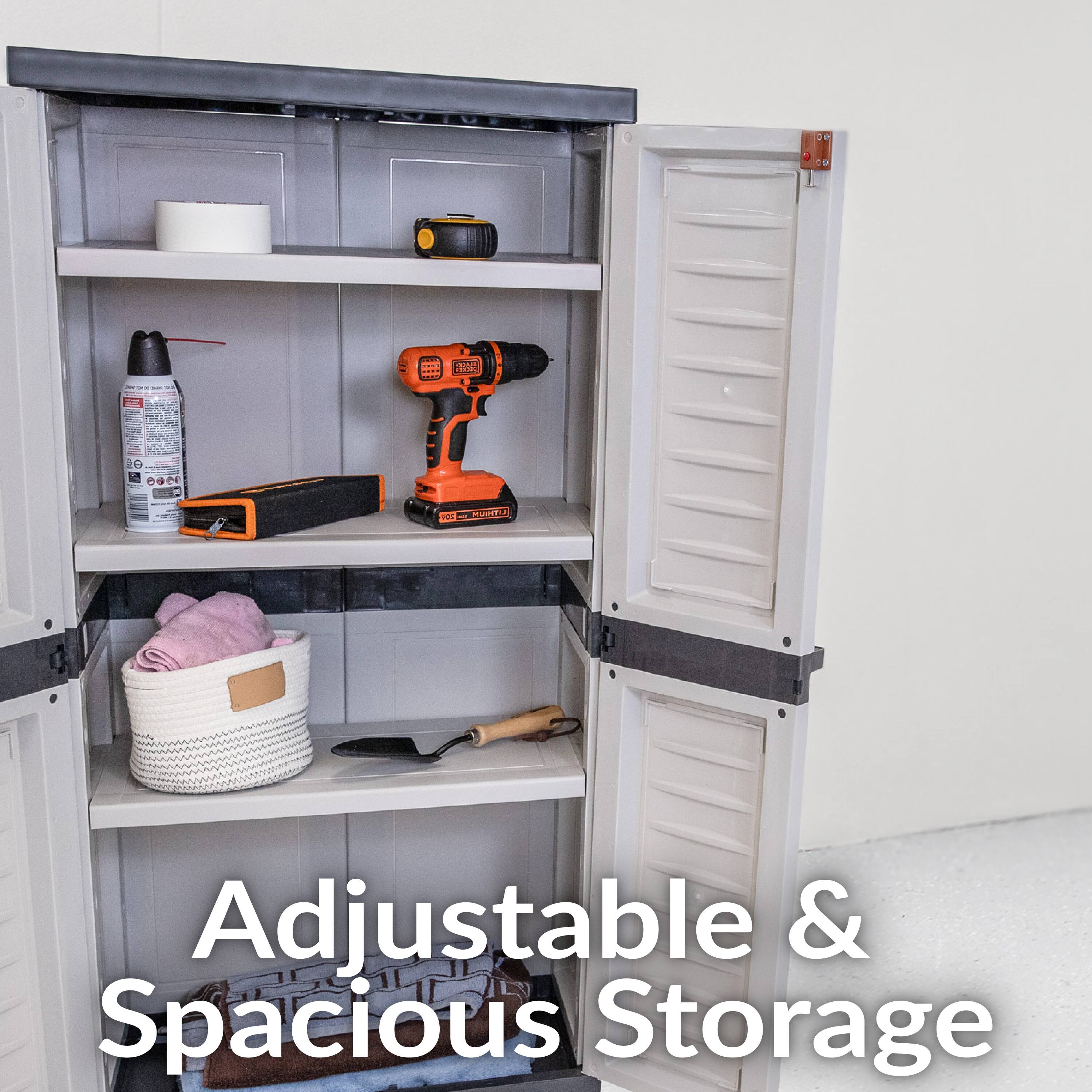 Adjustable & Spacious Storage