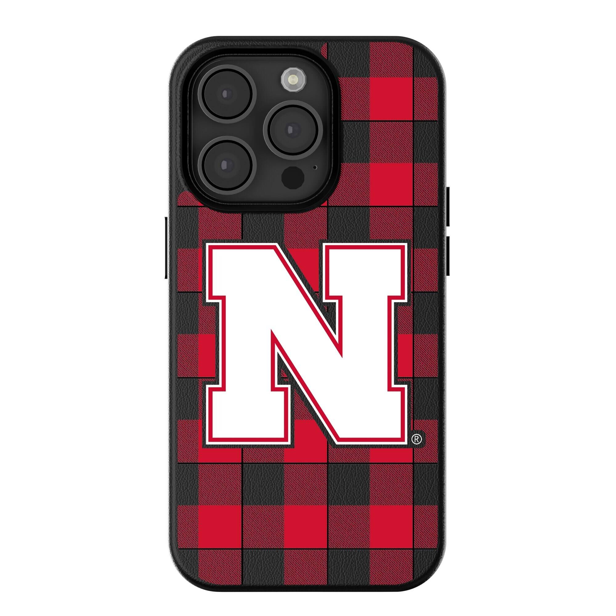 Keyscaper - NCAA - Nebraska Huskers Plaid Magnetic Bump iPhone Case - 15 - Black price history on PriceWatchPro