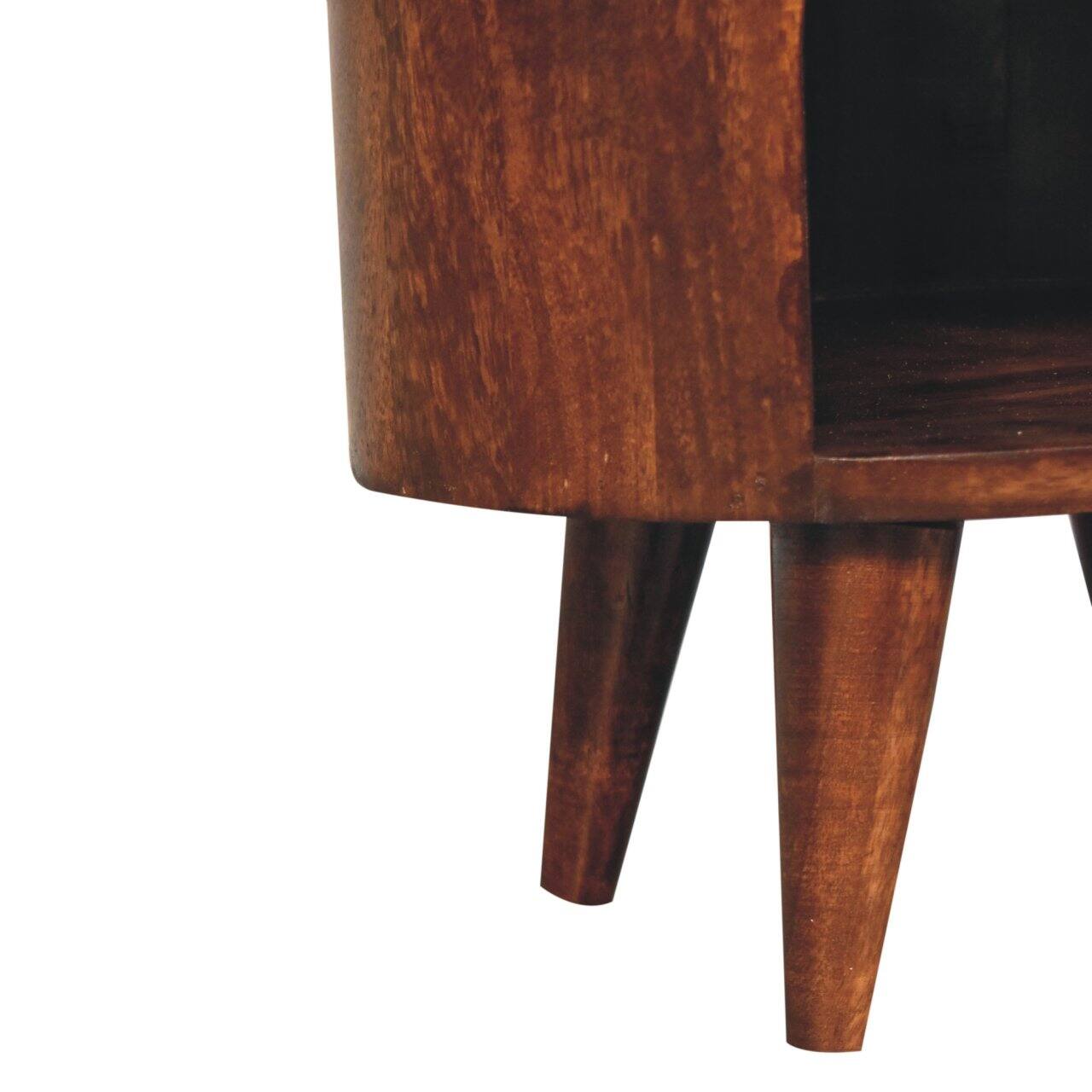 Alt View 4. Artisan Furniture - Artisan Furniture Solid Wood Cortez California Walnut Bedside, 1 Drawer, 2 Shelves, Dark Brown - Dark Brown.