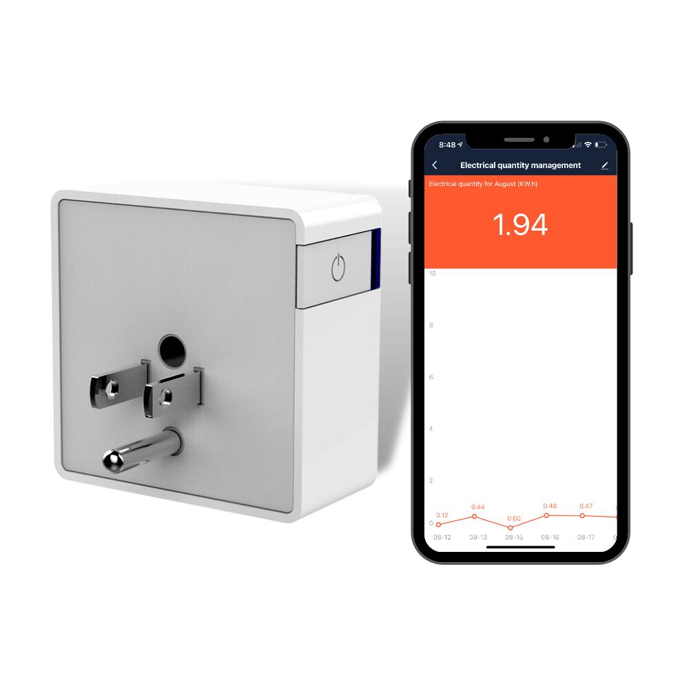 8:48 + Electrical quantity management: Electrical quantity for August (KWh) 1.94 1.2 a a 4 2 3.12 a 0.44 0:00 0.48 0.47 08-12 08-13 08-16 08-17