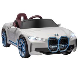 BreeBe - Aosom 12V Licensed BMW Kids Electric ride on Car with 2.4G Remote, Suspension, Horn, Music, Lights - White