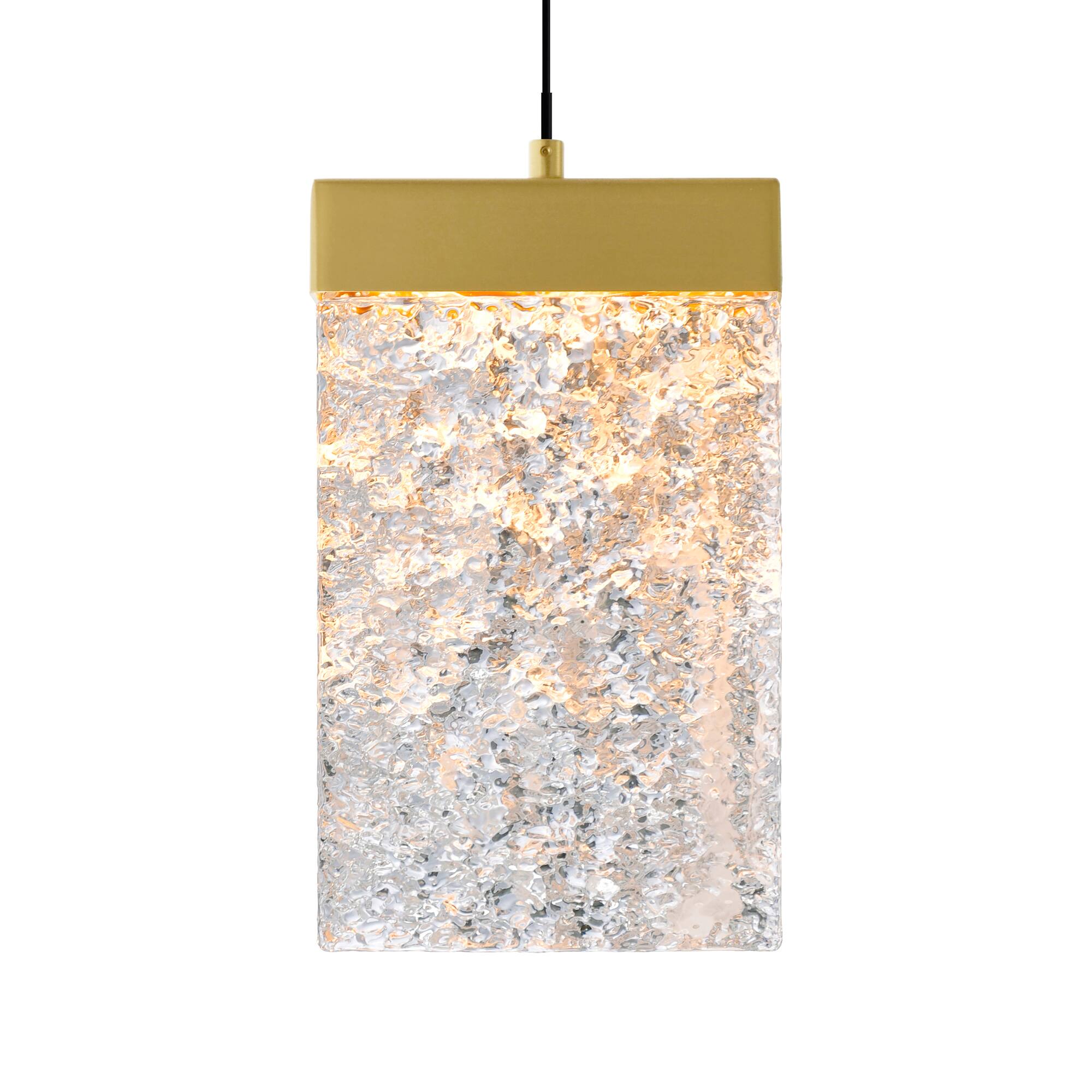 Back. CWI Lighting - Lava Integrated LED Brass Mini Pendant - Brass.