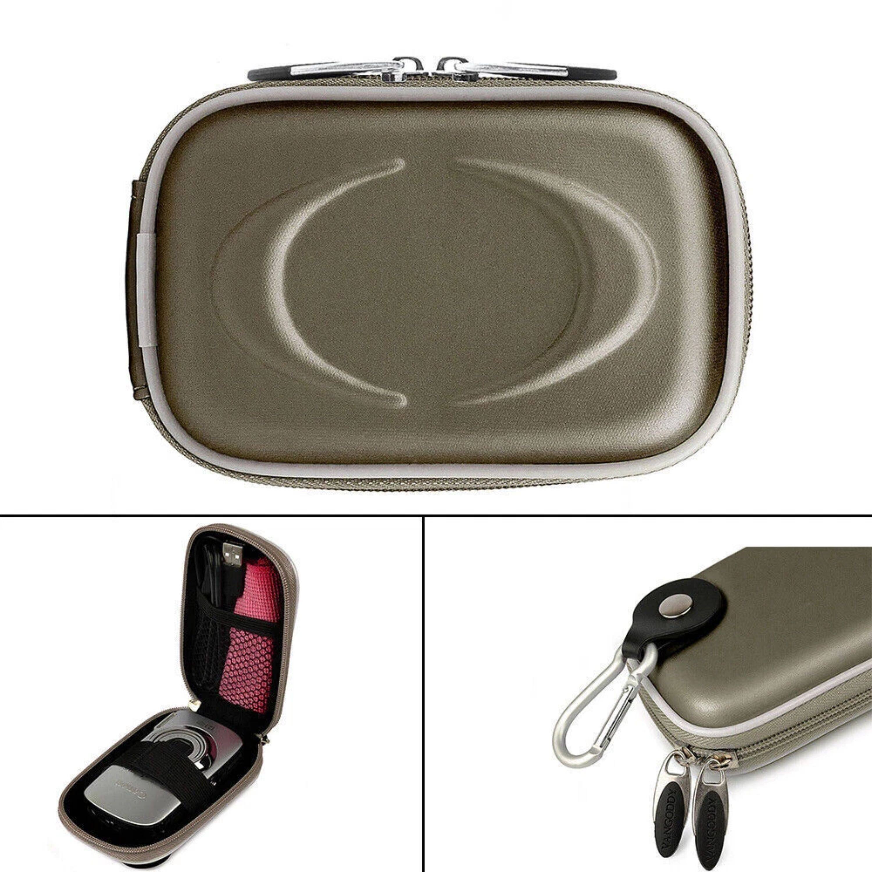 Angle. Kitcheniva - Compact Digital Camera Case Pouch With Clip For Sony W800 WX350 W830 - Metal.