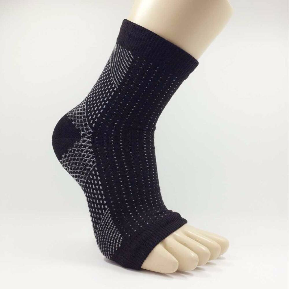 Alt View 1. JupiterGear - Anti-Fatigue Compression Sock for Improved Circulation, Swelling Relief, Plantar Fasciitis Relief and Tired Feet - Black.