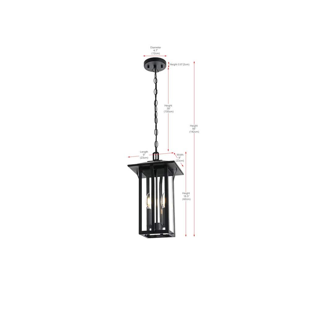 Elegant Lighting - Thayer 7 inch Outdoor Pendant - Black price history on PriceWatchPro