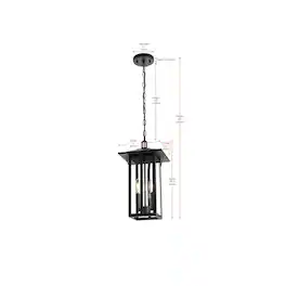 Elegant Lighting - Thayer 7 inch Outdoor Pendant - Black